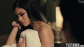 Big boobies petite Latina teen gets pounded by her besties stepbro