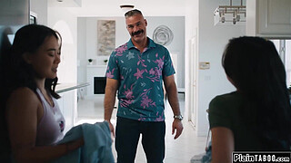 Asian stepdaughters have to fuck stepdad or get kicked out