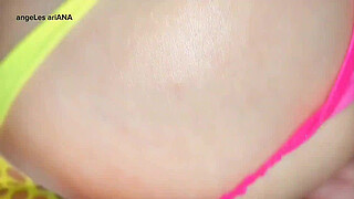 Hot blonde gets a facial .Anal POV