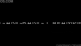 Cute Petite Brunette Gets Gangbanged & Creampied