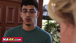 Tiffani Madison gets to unwrap her son's friend's package