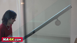 Elizabeth Skylar cheers up heart broken stud by riding his shaft