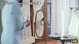 BRIDE4K. Slutty bride cheated on her groom with a masculine wedding salon owner