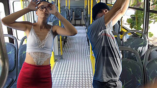 Student is <censored> and fucked by a stranger on the bus!