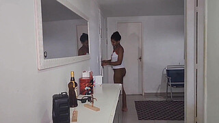 My naughty neighbor gets excited watching my porn videos and calls me to have sex, And I fucked the hot whore