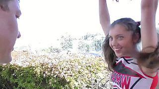 Petite Cheerleader Teen Elena Koshka <censored> her older Coach to Fuck when home alone