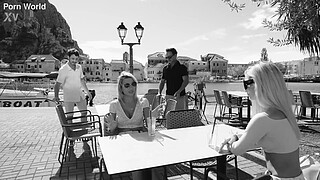 Tantalizing Tourists Chapter 2: Bi Blondes Candee Licious And Shalina Devine Initiate A DP Gangbang GP3198