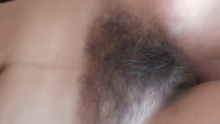 They jerk off looking at my hairy pussy, huge cocks cum in front of me