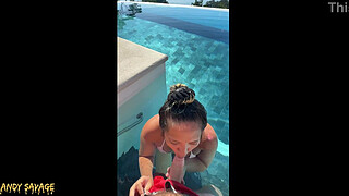 Public BJ at Infinity Pool in Costa Rica