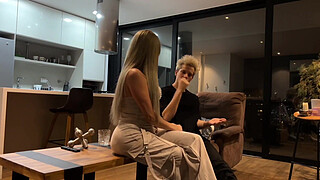 Latina MILF with Big Tits and Big Butt Squirts after Strip Games with her Sugar Daddy - Kyle Stroker