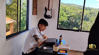 The teacher fucks a young student to teach him a lesson