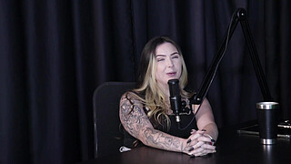 Slutty brunette plays stripper after talking about the demands of doing a live show, and took part in an orgy - Charlottye (WATCH ON: SHEER/RED)