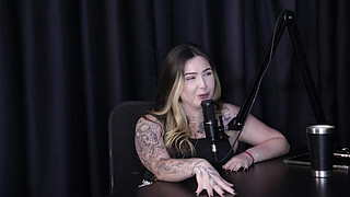 Slutty brunette plays stripper after talking about the demands of doing a live show, and took part in an orgy - Charlottye (WATCH ON: SHEER/RED)