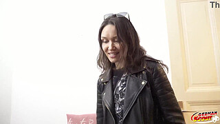 GERMAN SCOUT - DP Anal Sex Casting for small dirty MILF Cougar Kristina Grace