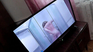 Sexy blonde masturbates wet pussy in bedroom in morning strong orgasm and squirt. Old neighbor entered room. Solo. Pussy masturbation. Chick masturbating. Old young. Taboo. Family sex. Fingering. Wife