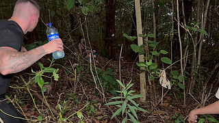 BBG guys fuck horny latina lost in the mountains