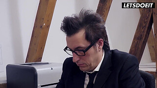 Busty Secretary Seduces Mean Boss On Valentine's Day - LETSDOEIT