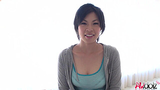 Japanese lady with big titties in kimono Saki Aoyama sucks dick outdoors uncensored.