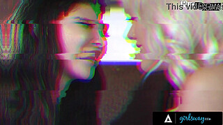 GIRLSWAY - Naughty Redhead Emma Magnolia Teases Bride Bestie Holly Day With Lap Dance