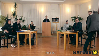 MATURE4K. Old Elle with massive tits fucked her gardener in doggy and ended up in court