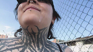 Whore loses in challenge, I fuck her and she does a cumwalk in the street