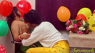 Hot mistress painful fuck on valentine day in office.