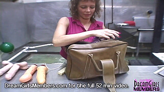 Freaky MILF Masturbates In Night Club Kitchen