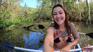 Couples swap after a kayaking adventure with Damiana and Bruna Carlos