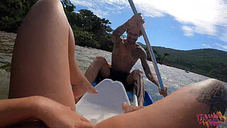 Couples swap after a kayaking adventure with Damiana and Bruna Carlos