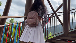 Public Shaft Flashing - Risky Handjob in Public Bus Full of People until he CUM