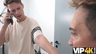 VIP4K. Amateur couch sex between older guy and slutty teen