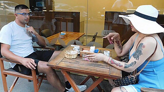 I saw him sitting in a bar and brought him home to fuck him hard