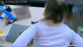 The useless cleaner pays for the fuck-up with her pussy!