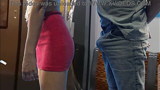 Student lets stranger rub his butt from behind in public!