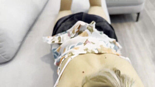 Horny Mature Rita Sucking Black Shaft POV With Cumshot