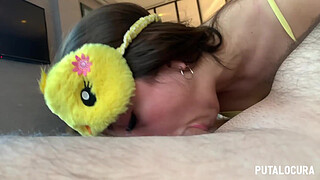 PutaLocura - Beautiful tattooed young woman Roma Amor seduces Torbe dressed as Tweety Bird