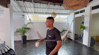 My stepmother is a blonde Colombian MILF who loves big cocks, I fuck her in interracial sex with my BBC, until creampie! David Bander and Karen Sleent