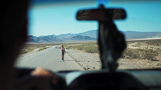 Ripped Blonde Fitness Model Creampied in The Desert