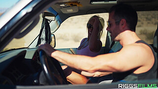 Ripped Blonde Fitness Model Creampied in The Desert