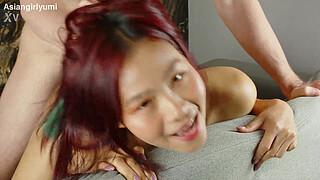 Tiny Horny Asian, Fucked Hard, Held Down & Begging for More