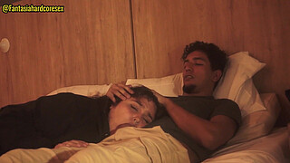 My stepsister swallows my cock after watching a movie PART 1