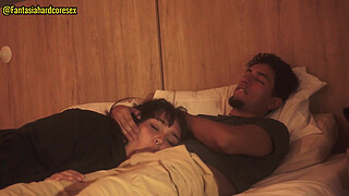 My stepsister swallows my cock after watching a movie PART 1