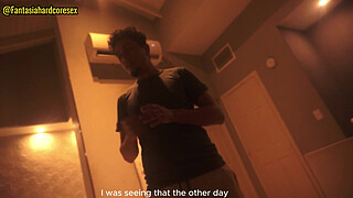 My stepsister swallows my cock after watching a movie PART 1