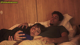 My stepsister swallows my cock after watching a movie PART 1