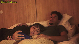 My stepsister swallows my cock after watching a movie PART 1