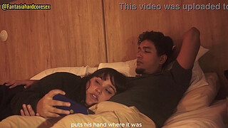 My stepsister swallows my cock after watching a movie PART 1