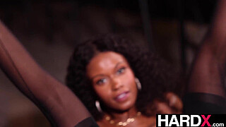 Ebony Cutie Has Leg Shaking Orgasm While Being Analised