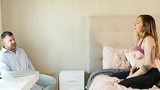 Hot Young Stepmom Rides Penis