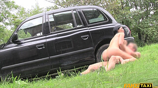 Fake Taxi - Jasmine Jae gets a workout on the back seat and pees outside FULL SCENE