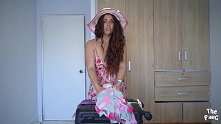 Big butt MILF stepmom “Stepson on this trip I want the bed all to myself” but it happened again ...